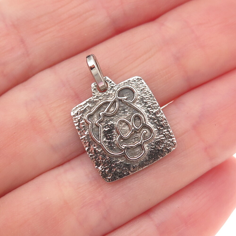 Walt Disney 800 Silver Vintage Italy Huey Dewey & Louie Duck Mini Charm Pendant